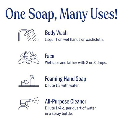Dr. Bronner's Pure-Castile Liquid Soap - Citrus, 32 oz - Regenerative Organic Certified, 18-in-1 Uses