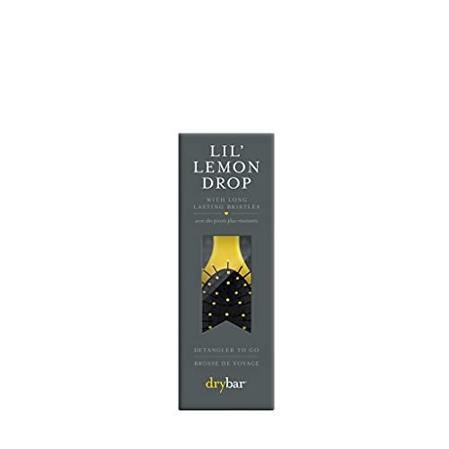 Drybar Lil' Lemon Drop Mini Detangling Brush – Yellow, Travel-Size Hair Brush for Gentle Detangling Avelisse