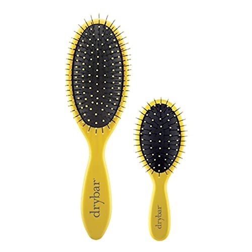 Drybar Lil' Lemon Drop Mini Detangling Brush – Yellow, Travel-Size Hair Brush for Gentle Detangling Avelisse