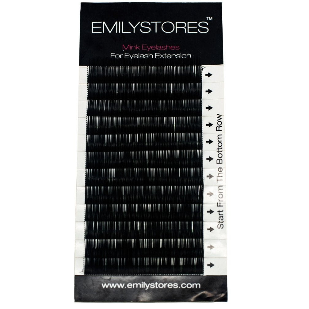 EMILYSTORES Bottom Lash Extension Eyebrow Eyelash Extensions - Under Lower False Lashes, Mixed J Curl 0.10mm, Lengths 5-8mm, Black, 1 Tray Avelisse