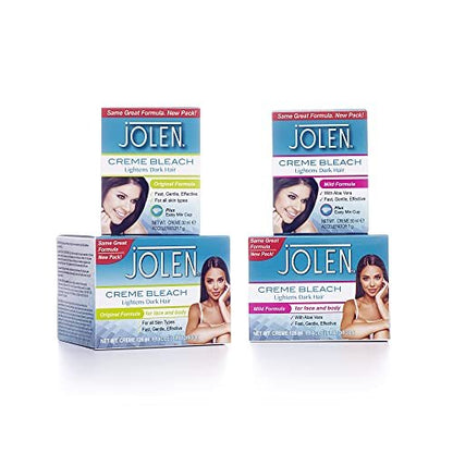 Jolen Creme Bleach Original Formula - Gentle Facial Hair Bleach, 4.23 Fl Oz
