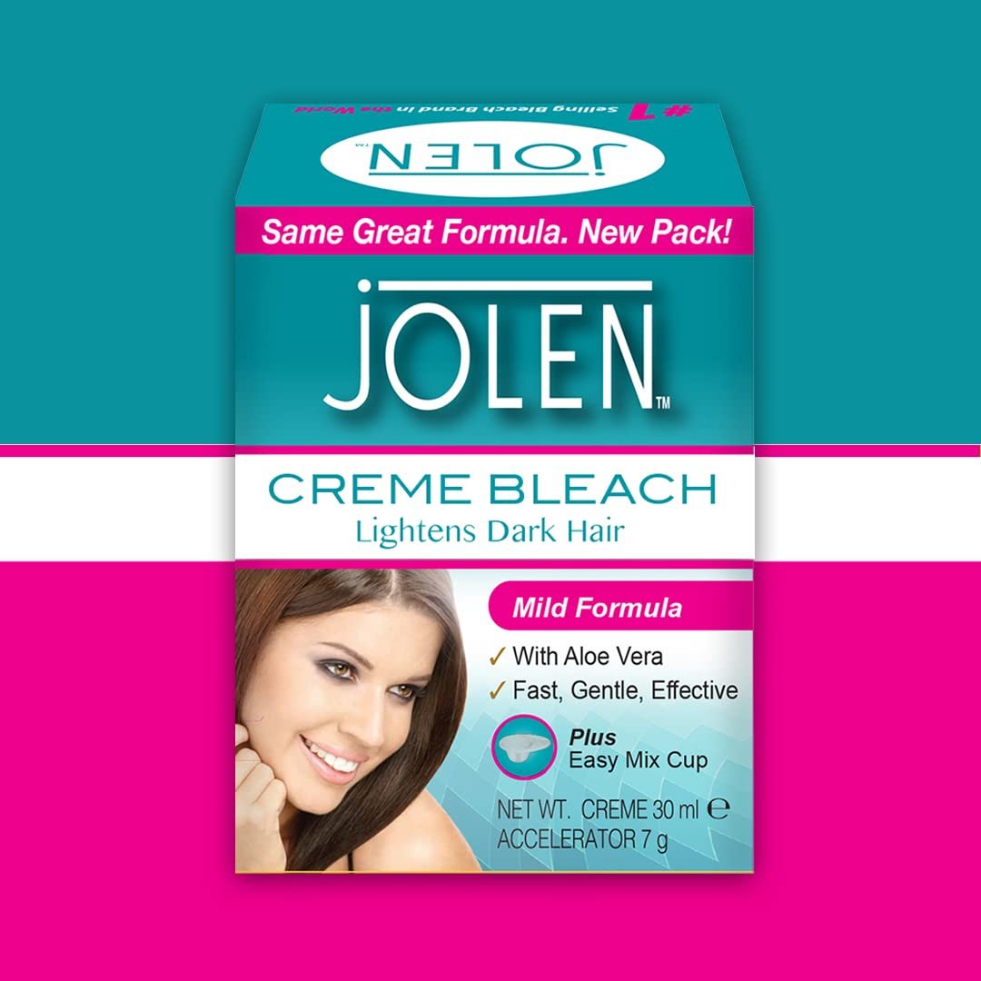 Jolen Cream Bleach Mild – Gentle Hair Bleach for Face & Body, 30ml - görsel 3