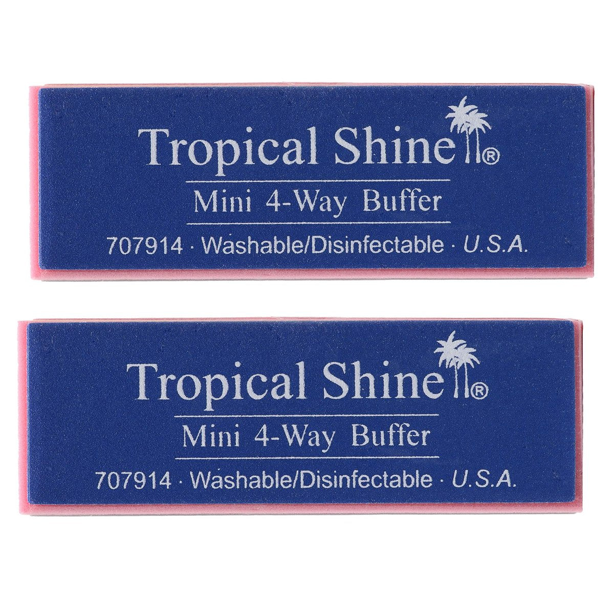 Tropical Shine Mini 4 Way Nail Buffer Block – 2 Pack for Shaping, Smoothing, and Polishing Natural & Acrylic Nails - görsel 3