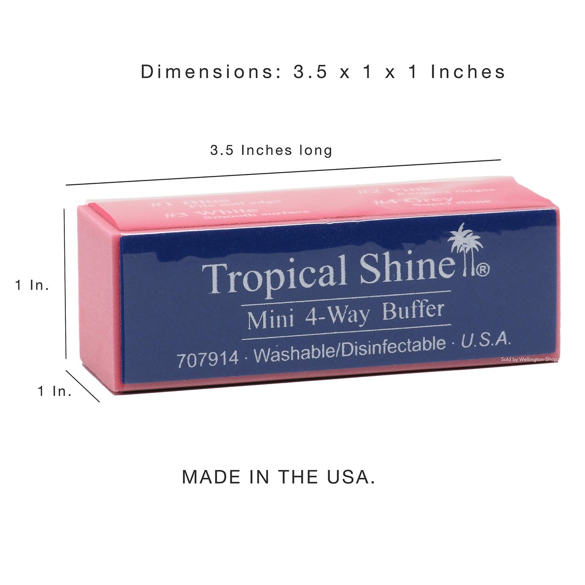 Tropical Shine Mini 4 Way Nail Buffer Block – 2 Pack for Shaping, Smoothing, and Polishing Natural & Acrylic Nails - görsel 9