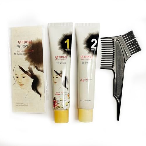 Daeng Gi Meo Ri Korean Herbal Hair Dye Color Cream – Medium Brown, PPD-Free, High-Keratin Formula, 5 oz - görsel 6
