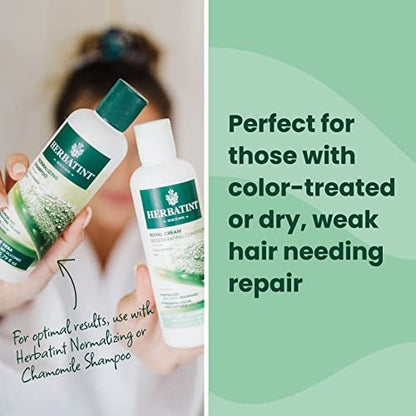Herbatint Royal Conditioner with Aloe Vera & Jojoba Oil – Deep Moisturizing Formula for Color-Treated Hair – Restores Softness, Shine & Strength – Paraben & Sulfate Free – 6.8 fl oz Avelisse