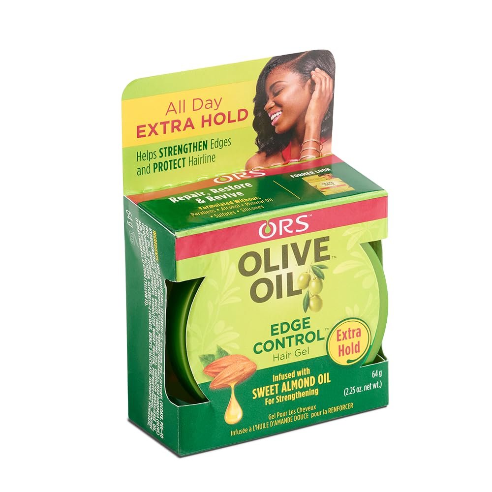 ORS Olive Oil Style & Sculpt Edge Control Hair Gel – Extra Hold, Strengthens Edges & Protects Hairline (2.2 oz) - görsel 5