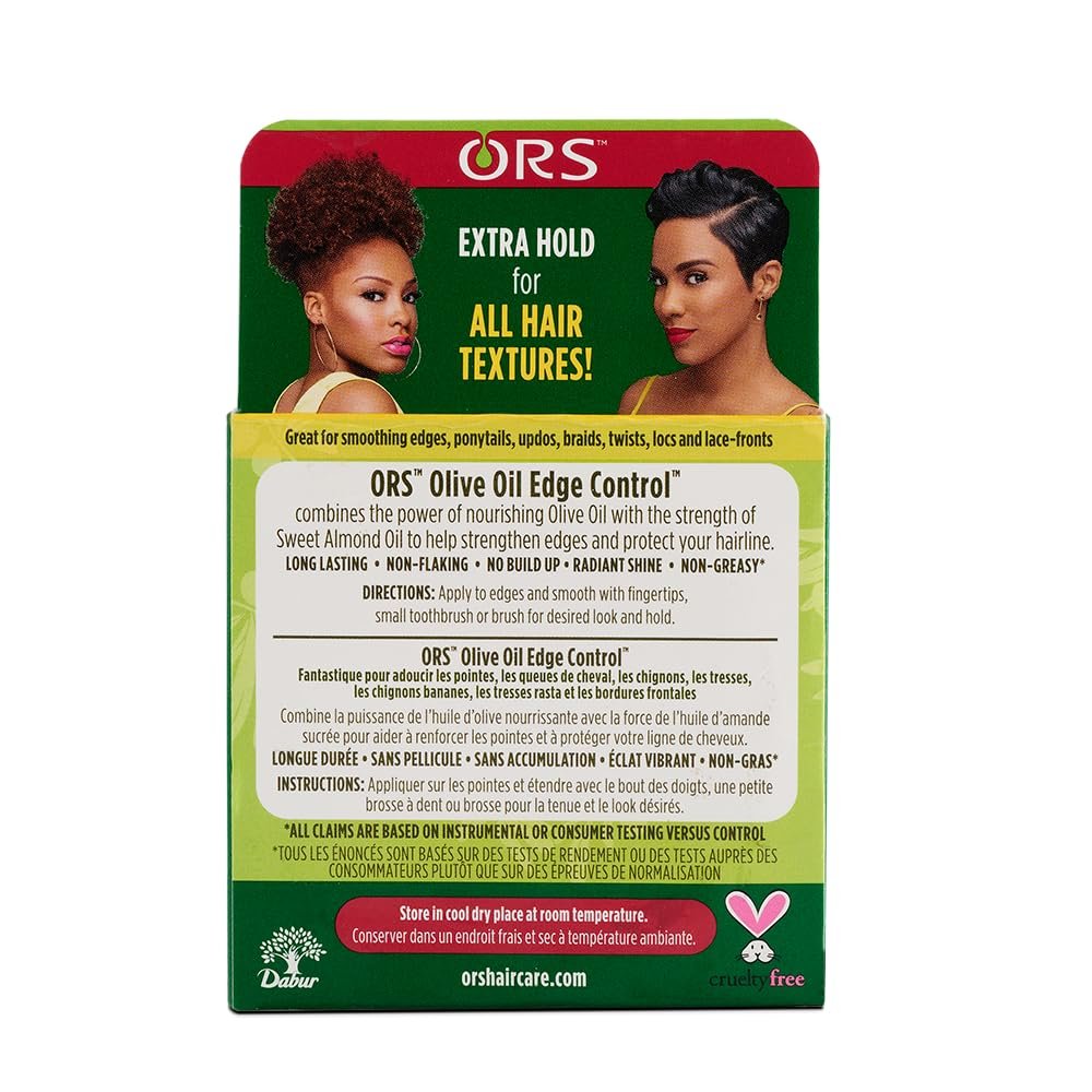 ORS Olive Oil Style & Sculpt Edge Control Hair Gel – Extra Hold, Strengthens Edges & Protects Hairline (2.2 oz) - görsel 9