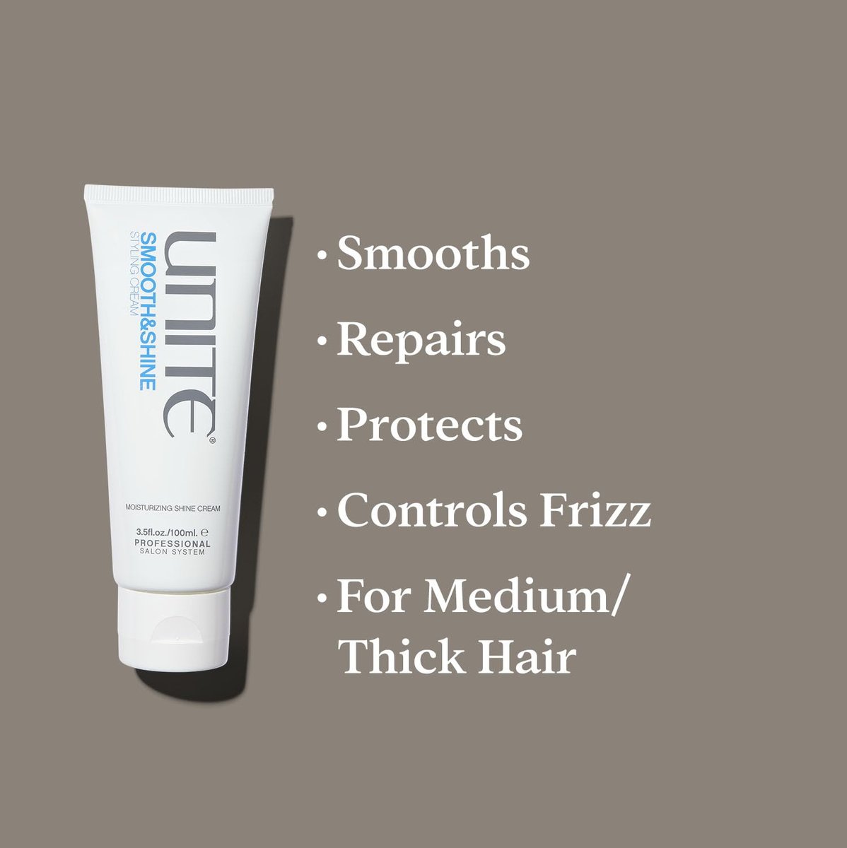 UNITE Hair SMOOTH&SHINE Cream – Anti-Frizz Styling Cream with UV & Thermal Protection (3.5 oz) Avelisse