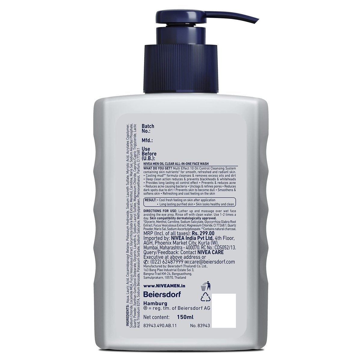 NIVEA Men Oil Control All In One Face Wash - 150ml - görsel 9