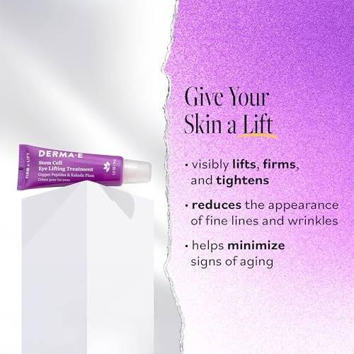 Derma E Stem Cell Lifting Eye Treatment – Firming & Tightening Under Eye Cream with Hydrating Moisturizer, 0.5 oz - görsel 4