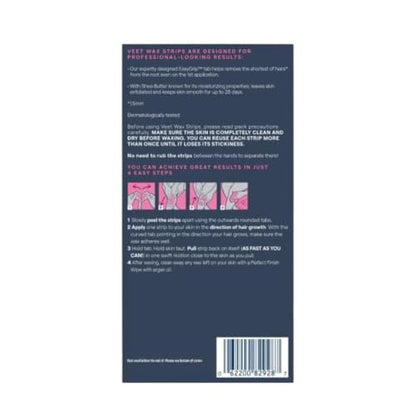 Veet Leg & Body Hair Removal Kit - Sensitive Formula, Ready-to-Use Cold Wax Strips, Shea Butter & Acai Fragrance, 44 Count (Pack of 2) Avelisse
