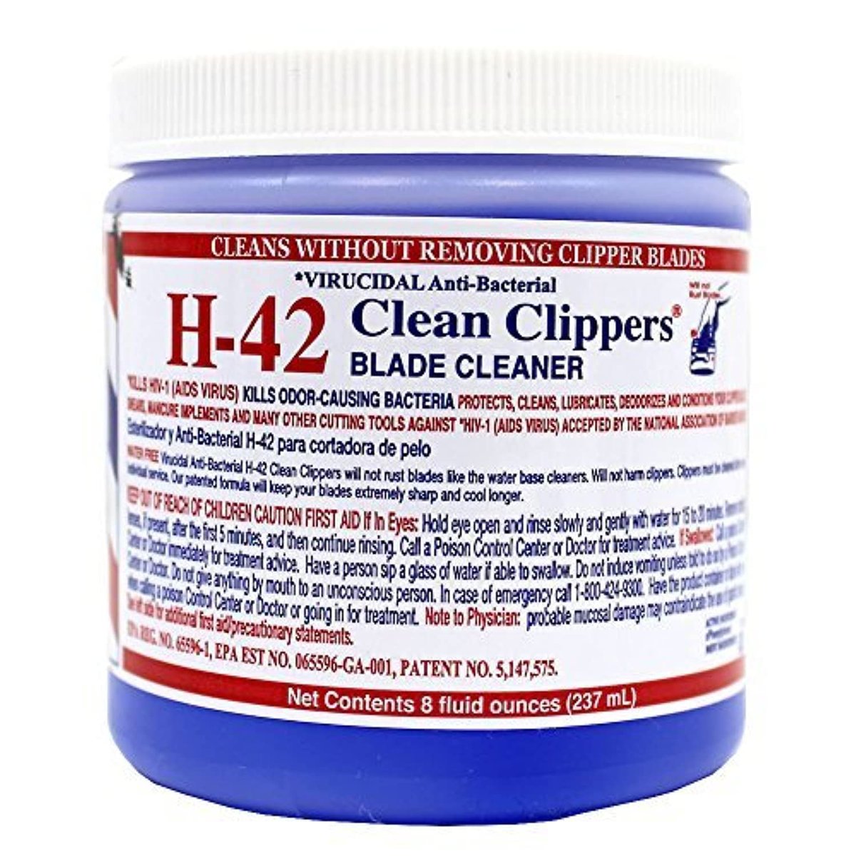 H-42 Clean Clippers Blade Cleaner – Virucidal, Antibacterial 8 oz Avelisse