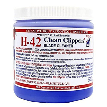 H-42 Clean Clippers Blade Cleaner – Virucidal, Antibacterial 8 oz Avelisse