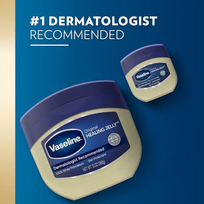 Vaseline Petroleum Jelly 2-Size Variety 4-Pack – Hypoallergenic Skin Protectant, Unscented Healing Ointment Avelisse