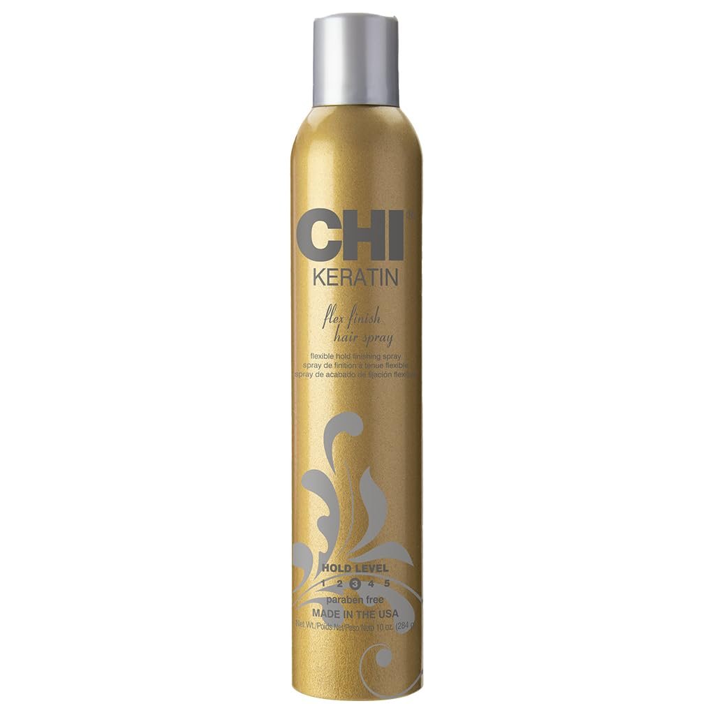 CHI Keratin Flex Finish Hair Spray - Lightweight, Long-Lasting Hold & Frizz Control, Unscented, 10 oz - görsel 1