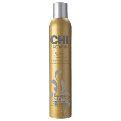 CHI Keratin Flex Finish Hair Spray - Lightweight, Long-Lasting Hold & Frizz Control, Unscented, 10 oz