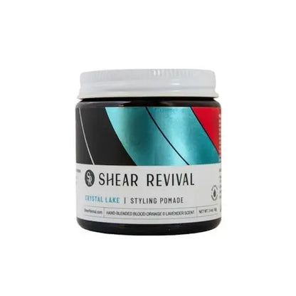 Shear Revival Crystal Lake Styling Cream Pomade - Medium Hold, Natural Finish, 99% Natural Ingredients, Blood Orange & Lavender, 3.4 oz Avelisse
