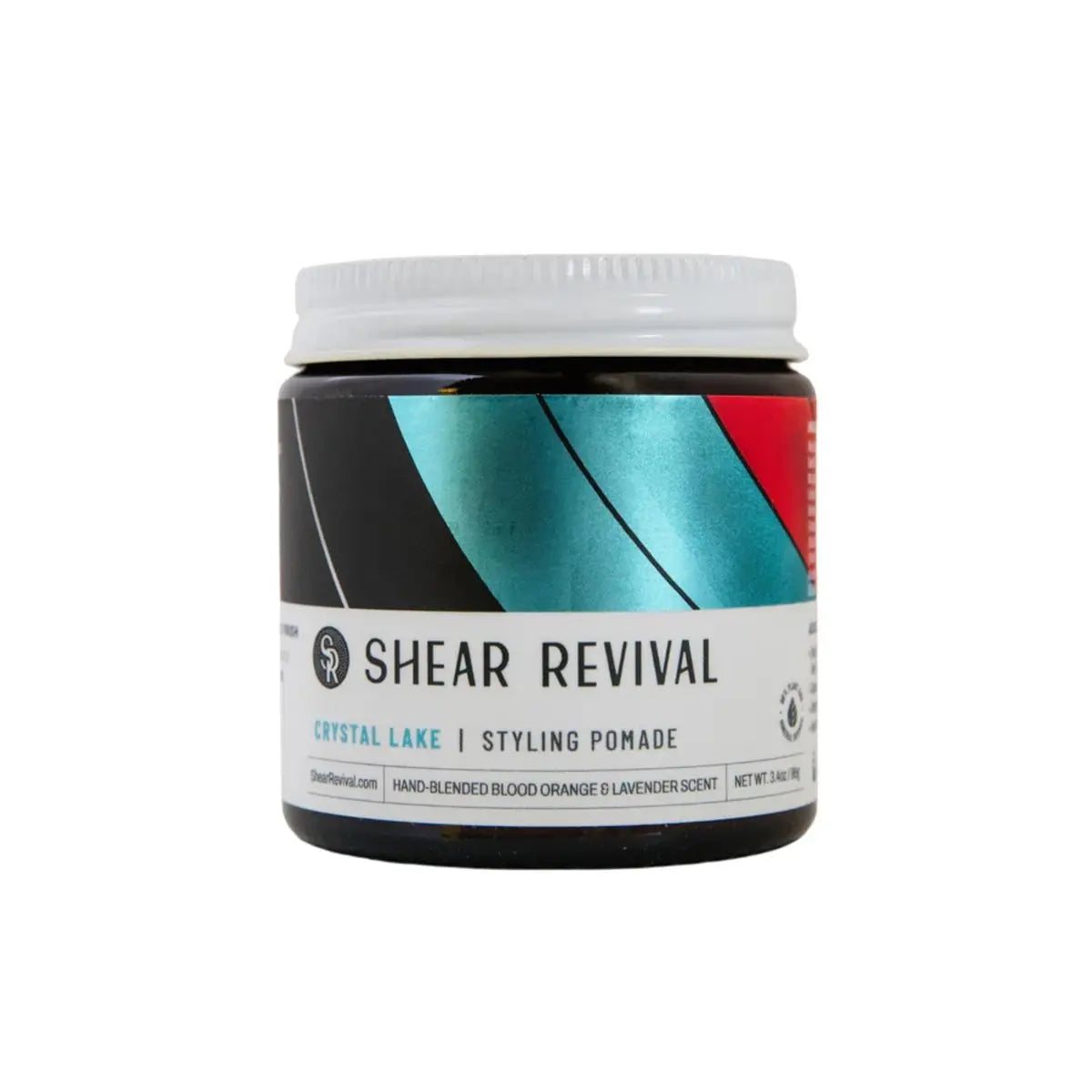Shear Revival Crystal Lake Styling Cream Pomade - Medium Hold, Natural Finish, 99% Natural Ingredients, Blood Orange & Lavender, 3.4 oz Avelisse