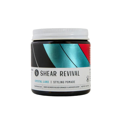 Shear Revival Crystal Lake Styling Cream Pomade - Medium Hold, Natural Finish, 99% Natural Ingredients, Blood Orange & Lavender, 3.4 oz Avelisse