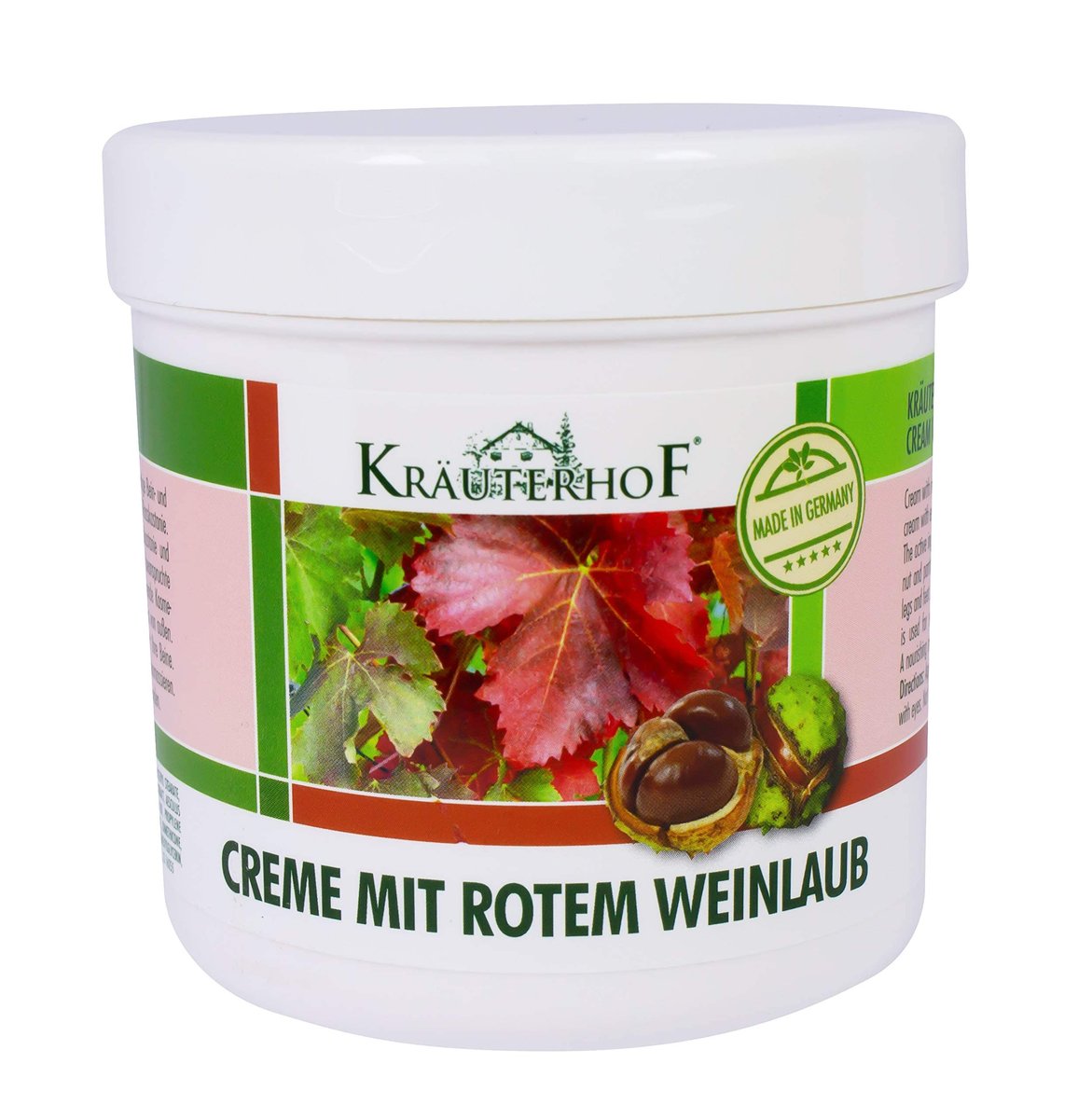 Krauterhof Horse Chestnut & Red Vine Cream for Varicose Veins and Aching Legs - 250ml, All Skin Types - görsel 5