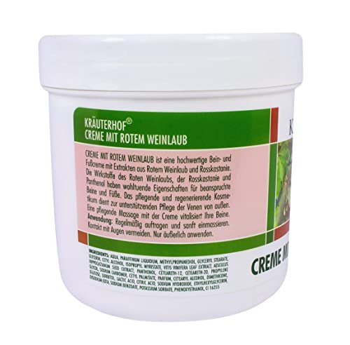 Krauterhof Horse Chestnut & Red Vine Cream for Varicose Veins and Aching Legs - 250ml, All Skin Types - görsel 6