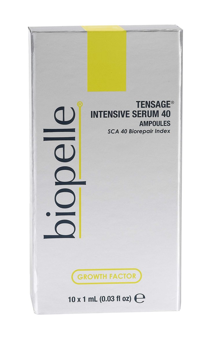 Biopelle Tensage Growth Factor Intensive Serum 40 – Post-Procedure or Intensive Boost Ampoules with SCA 40 Biorepair Index, 10 Count Avelisse