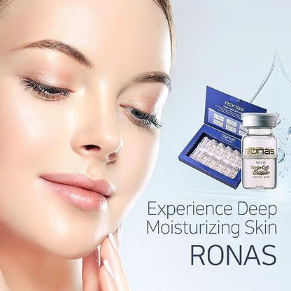Ronas Stem Cell Solution Anti-Aging Serum Ampoules – Plant Stem Cells & Hyaluronic Acid for Wrinkle Smoothing & Skin Replenishment (0.17 fl oz, 10 Vials) Avelisse