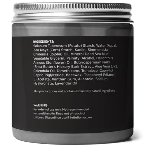 Pure Body Naturals Dead Sea Mud Mask – Face & Body Treatment for Acne, Blackheads & Oily Skin – Minimize Pores with Dead Sea Clay & Charcoal – 8.8 oz Avelisse