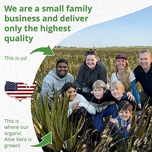 Seven Minerals Organic Aloe Vera Gel - 100% Pure, Texas Grown, Unscented - 12 oz - görsel 6