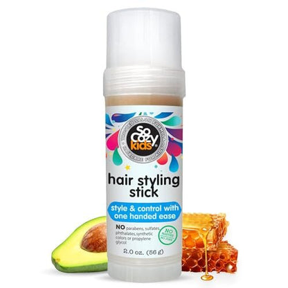 So Cozy Kids Hair Wax Stick – Easy & Quick Styling Wax for Flyaway Hair, Slick Back & Shape with Precision (2 Oz), Paraben-Free & Sulfate-Free