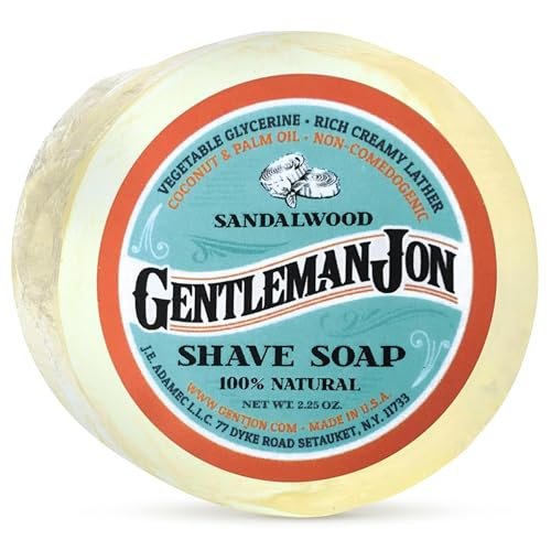 Gentleman Jon Sandalwood Shaving Soap for Men - Classic Shave Essential, 2.25 oz - görsel 2