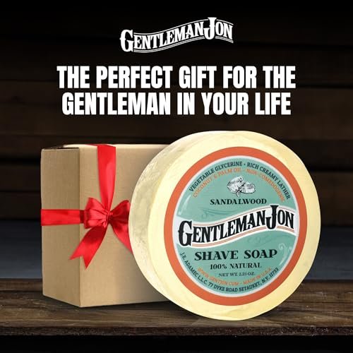 Gentleman Jon Sandalwood Shaving Soap for Men - Classic Shave Essential, 2.25 oz - görsel 14