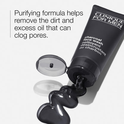 Clinique For Men Charcoal Face Wash - Detoxifying Gel Cleanser, 6.7 Fl Oz - Unclogs Pores & Refines Skin Avelisse