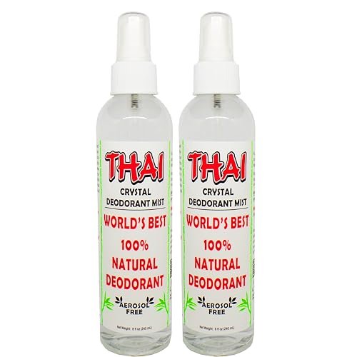 Thai Deodorant Stone Crystal Mist Natural Deodorant Spray - 8 oz (Pack of 2) - Aluminum-Free, Hypoallergenic Deodorant for Women, Men & Sensitive Skin - görsel 1
