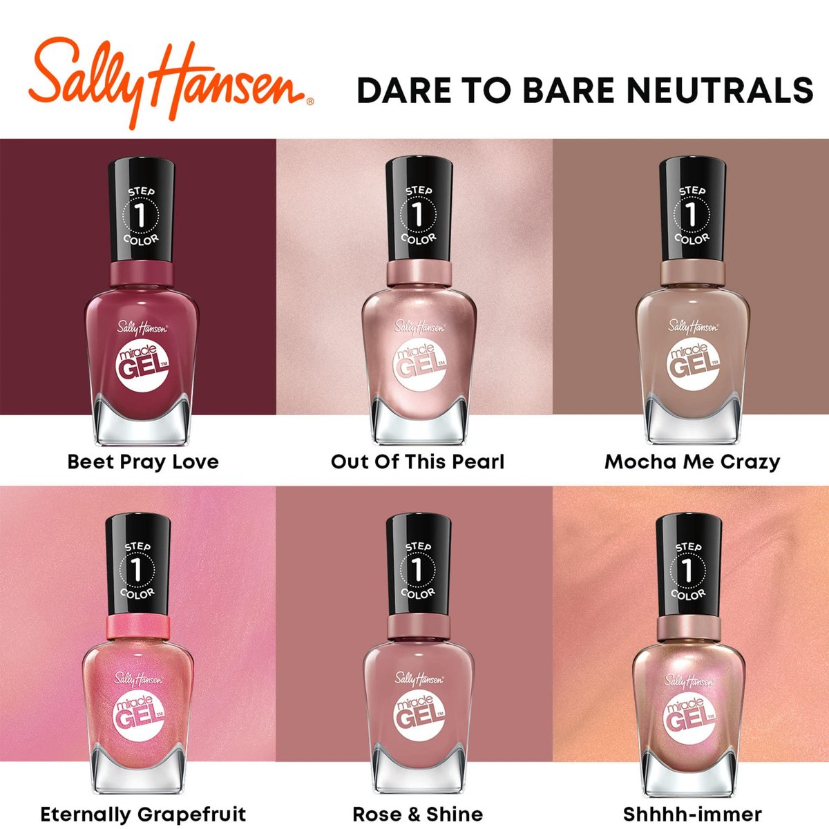 Sally Hansen Miracle Gel™ Nail Polish, Terra-Coppa, Long-Lasting Gel-Like Shine Without UV Lamp, 0.5 fl oz Avelisse