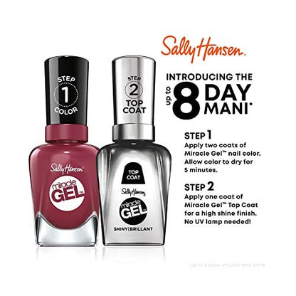 Sally Hansen Miracle Gel™ Nail Polish, Terra-Coppa, Long-Lasting Gel-Like Shine Without UV Lamp, 0.5 fl oz Avelisse