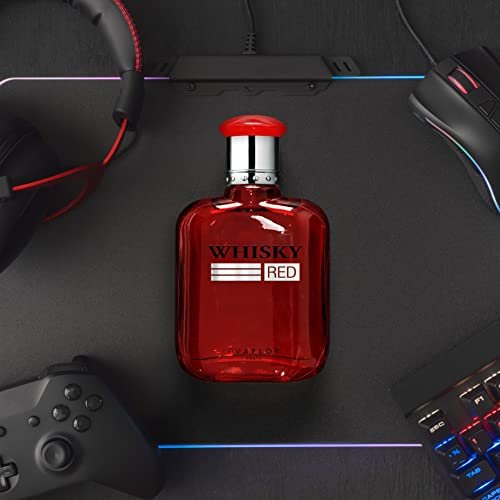 WHISKY RED Eau De Toilette For Men – Passionate And Powerful Scent With Bergamot, Lavender And Vetiver – Made In France By EVAFLORPARIS – 3.4 Fl Oz - görsel 4