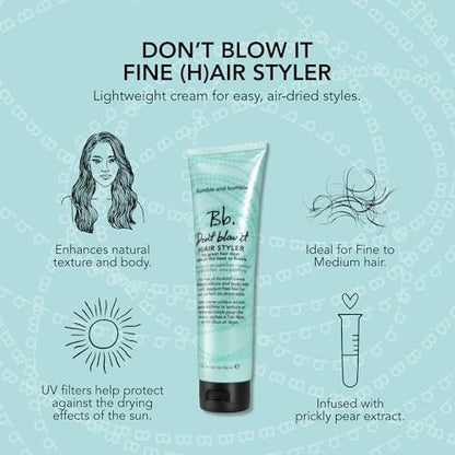Bumble and bumble. Don't Blow It Fine (H) Air Styler Air Dry Cream - 5 Fl Oz