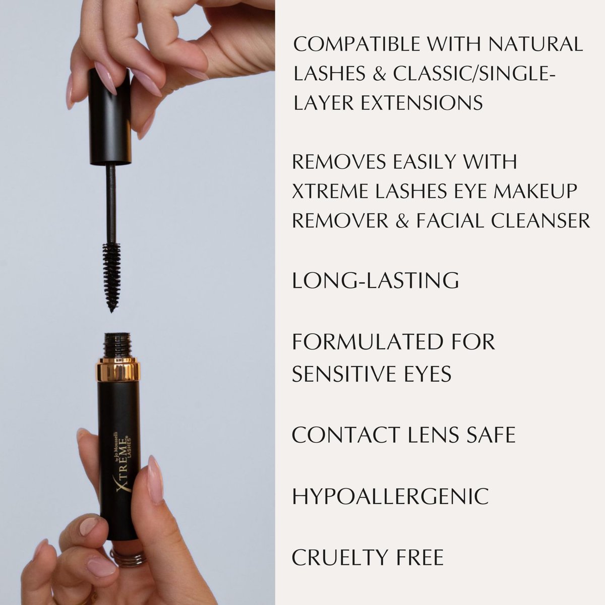 Xtreme Lashes Length & Volume Mascara – Black, Waterproof, Lash Extension Compatible, Vitamin B5 Enriched, 0.25 oz Avelisse