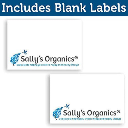 Sally's Organics Empty Blue Glass Small Portable Atomizer Spritzer, 2 Pack (4 oz) - Refillable Travel Spray Bottles