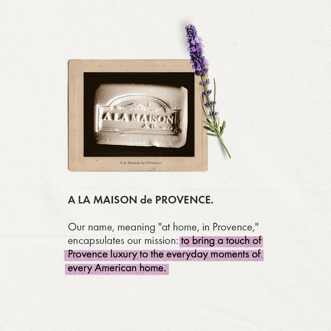 A LA MAISON Sweet Almond Bar Soap - Triple French Milled Natural Moisturizing Hand Soap Bar (4 Bars of Soap, 3.5 oz) Avelisse