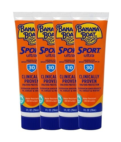 Banana Boat Sport Performance Sunscreen Lotion SPF 30 - 1 oz Travel Size (Pack of 4) - görsel 2