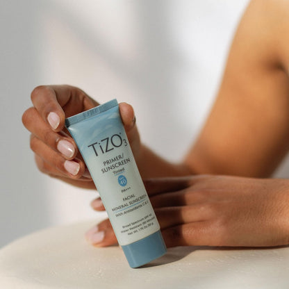 TiZO3 Facial Mineral Sunscreen and Primer, Tinted Broad Spectrum SPF 40 with Antioxidants, Sheer Matte Finish, Fragrance-Free, Oil-Free, Dermatologist-Recommended, PA+++, 1.75 oz Avelisse