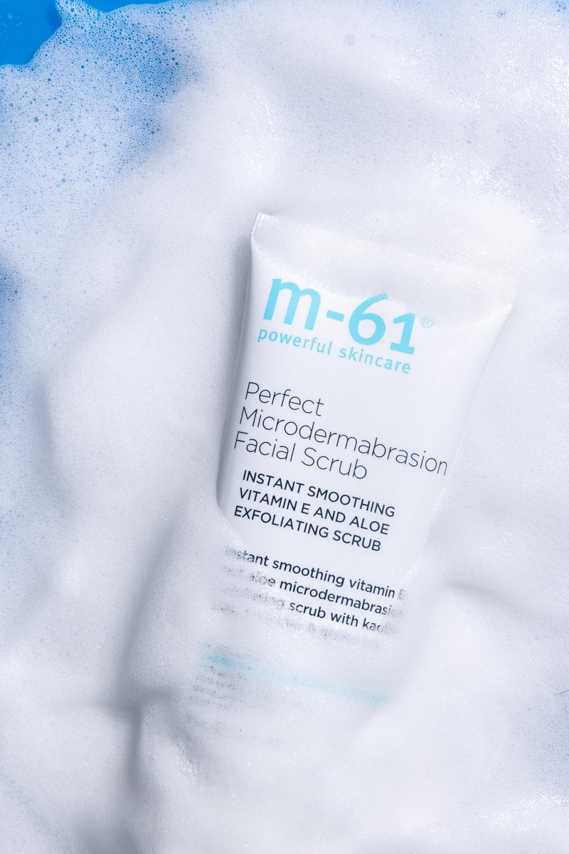 m-61 Perfect Microdermabrasion Facial Scrub - Smoothing Exfoliating Face Scrub with Vitamin E, Kaolin Clay, Aloe for All Skin Types - Derm & Allergy Tested - Made in USA (2.5 Fl Oz) Avelisse