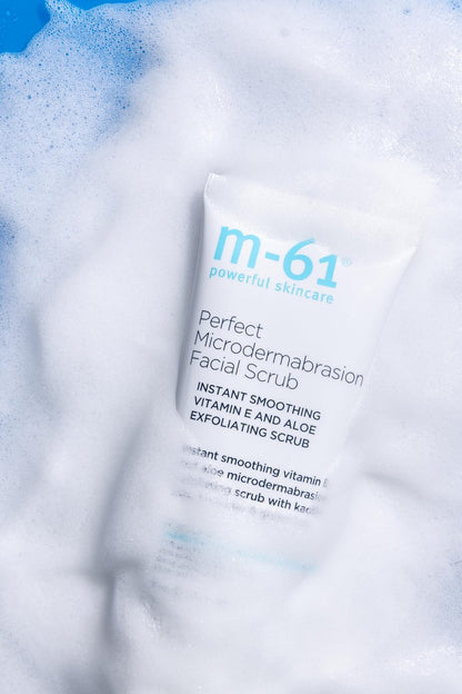 m-61 Perfect Microdermabrasion Facial Scrub - Smoothing Exfoliating Face Scrub with Vitamin E, Kaolin Clay, Aloe for All Skin Types - Derm & Allergy Tested - Made in USA (2.5 Fl Oz) Avelisse