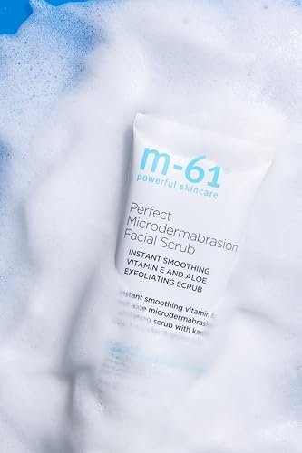 m-61 Perfect Microdermabrasion Facial Scrub - Smoothing Exfoliating Face Scrub with Vitamin E, Kaolin Clay, Aloe for All Skin Types - Derm & Allergy Tested - Made in USA (2.5 Fl Oz) Avelisse