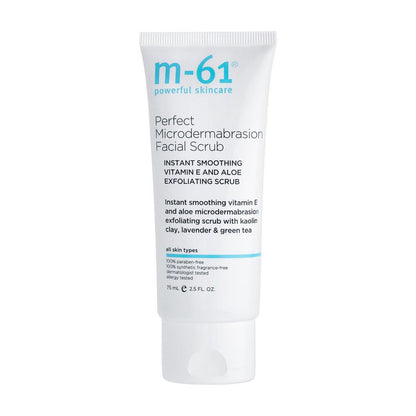 m-61 Perfect Microdermabrasion Facial Scrub - Smoothing Exfoliating Face Scrub with Vitamin E, Kaolin Clay, Aloe for All Skin Types - Derm & Allergy Tested - Made in USA (2.5 Fl Oz) Avelisse