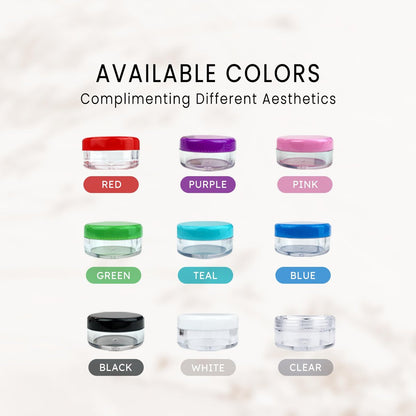 PANA 50 Pack Empty 5g Acrylic Clear Round Jars – BPA-Free Sample Containers for Cosmetics, Creams, Lotions, and More