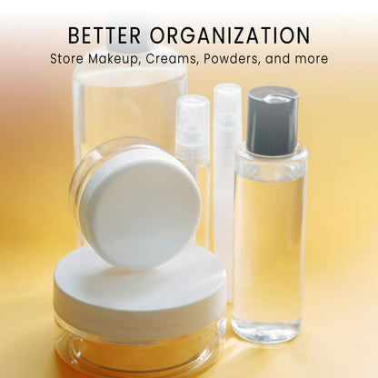 PANA 50 Pack Empty 5g Acrylic Clear Round Jars – BPA-Free Sample Containers for Cosmetics, Creams, Lotions, and More